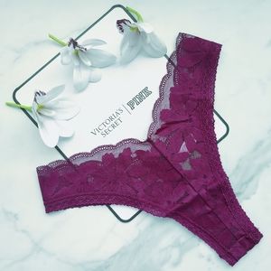 NWT PINK VICTORIA'S SECRET LACIE BRAZILIAN PANTY IN VIVID MAGENTA SIZE EXTRA LAR